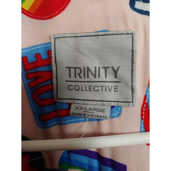 NWOT Mens Trinty Collective Pride Button Front szxxl - Picture 2 of 4